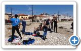 Volunteers from Ireon and Samos-divers team, clean up the beach on this beautiful 24 of March 2013