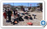 Volunteers from Ireon and Samos-divers team, clean up the beach on this beautiful 24 of March 2013