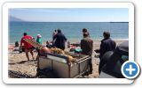 Volunteers from Ireon and Samos-divers team, clean up the beach on this beautiful 24 of March 2013