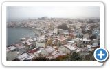 Snow on Samos beaches and roofs