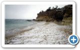 Snow on Samos beaches and roofs