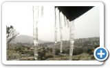 Snow on Samos beaches and roofs