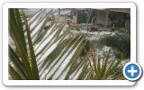 Snow on Samos beaches and roofs